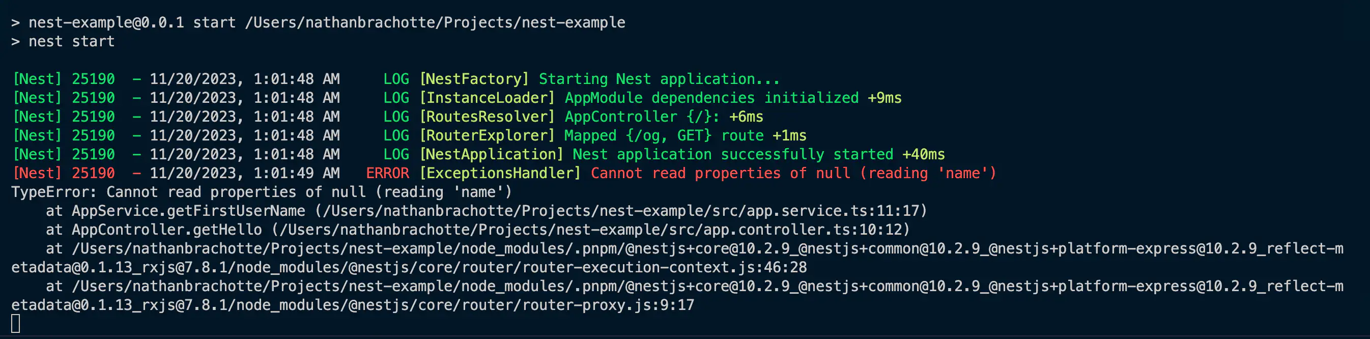 Error from empty users table