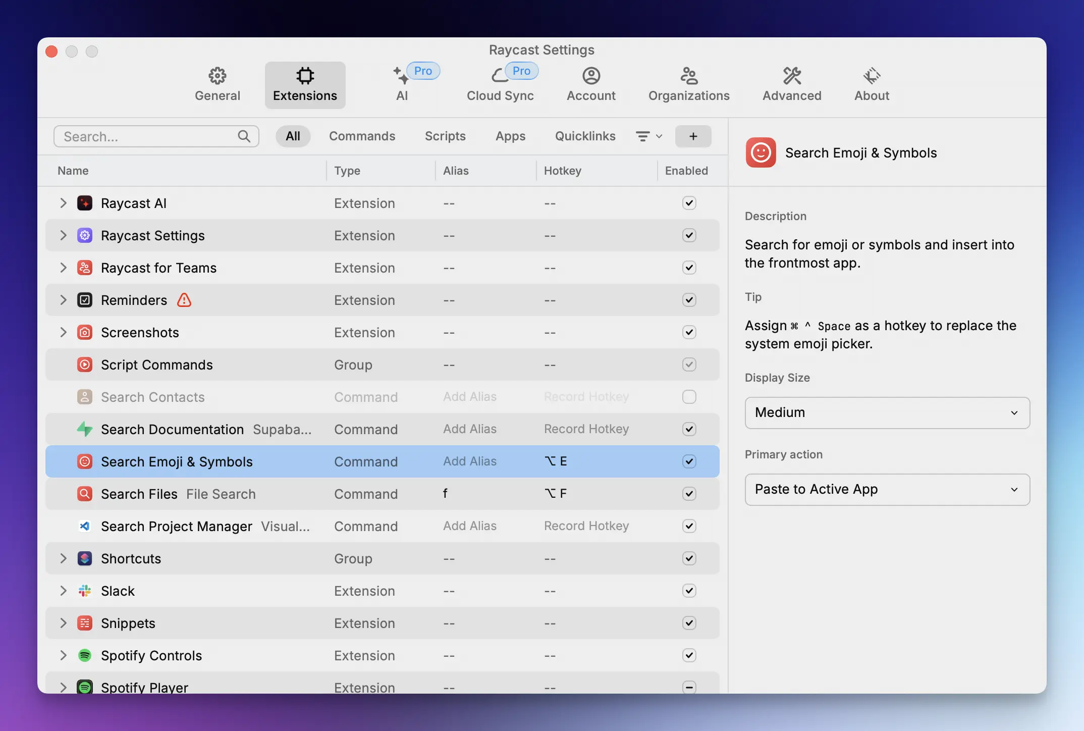 Emoji picker